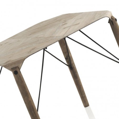 Mesita auxiliar 60x49cm estilo nórdico madera de abeto