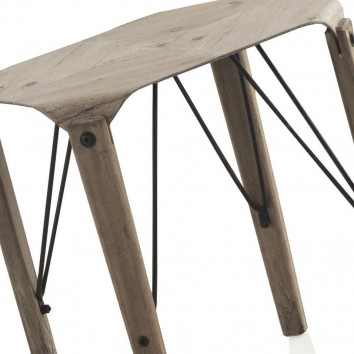Mesita auxiliar 40x42cm estilo nórdico madera de abeto 2