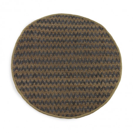 Alfombra espiga redonda 120cm yute y algodón