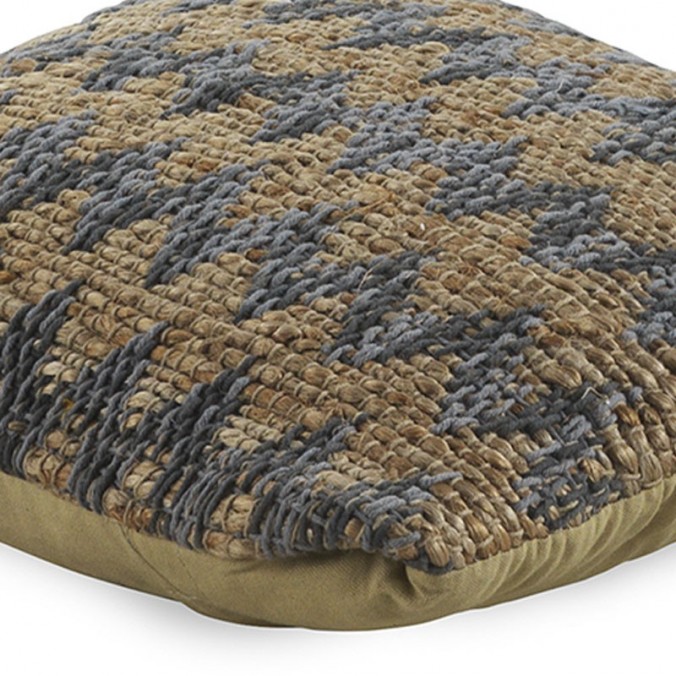 Cojín espiga cuadrado 45x45cm yute y algodón