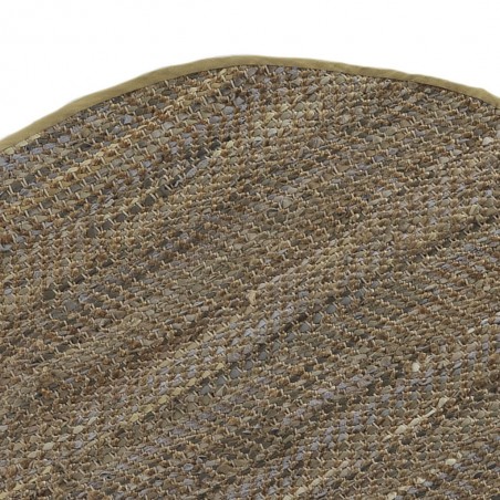 Alfombra jaspeada redonda 120cm yute y algodón