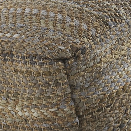 puff jaspeado cuadrado 45x35cm yute y algodón