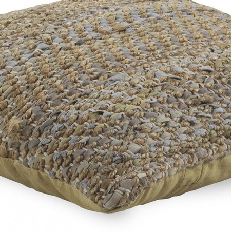 Cojín jaspeado cuadrado 45x45cm yute y algodón