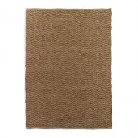 Alfombra diseño rombo 60x120cm yute y algodón
