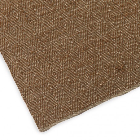 Alfombra diseño rombo 60x120cm yute y algodón