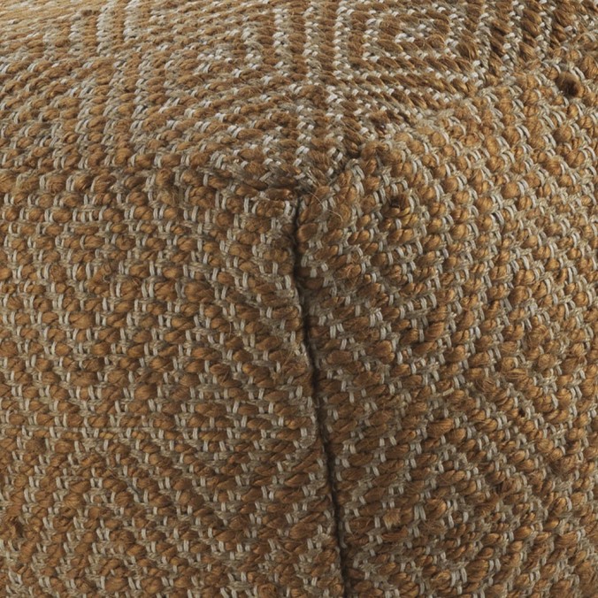 puff diseño rombo cuadrado 45x35cm yute y algodón