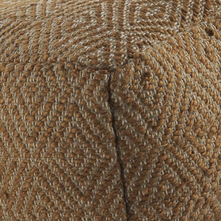 puff diseño rombo cuadrado 45x35cm yute y algodón