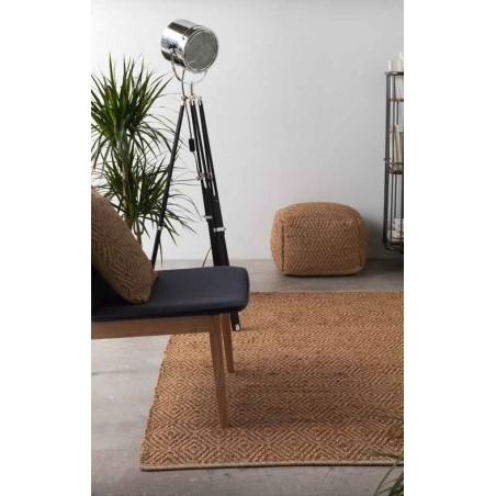 puff diseño rombo cuadrado 45x35cm yute y algodón