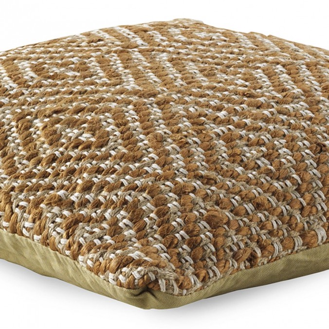 cojín diseño rombo cuadrado 45x45cm yute y algodón