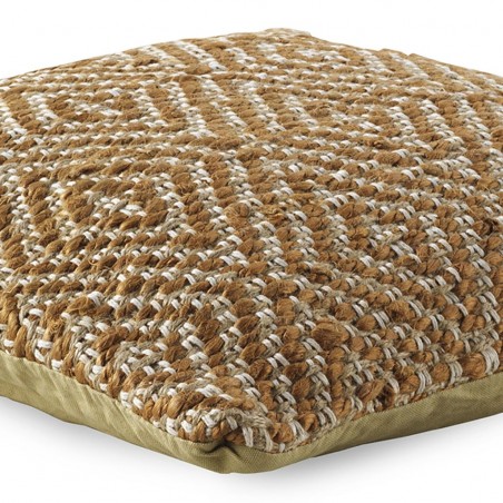 cojín diseño rombo cuadrado 45x45cm yute y algodón