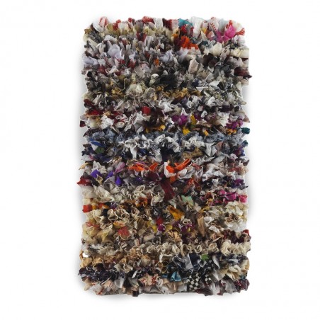 Alfombra trapillo multicolor 60x120cm yute y algodón