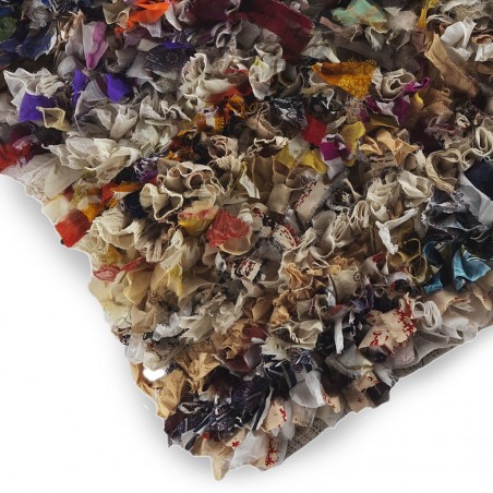 Alfombra trapillo multicolor 60x120cm yute y algodón