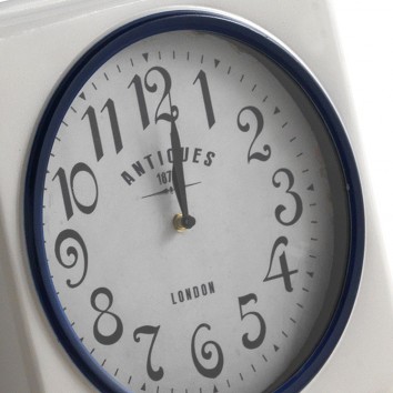 Reloj de pared vintage cuadrado 35x35cm blanco 2
