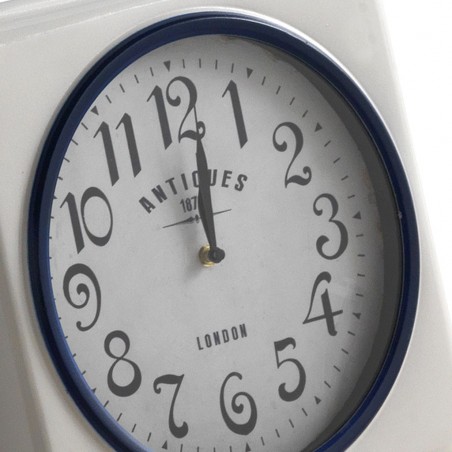 Reloj de pared vintage cuadrado 35x35cm blanco