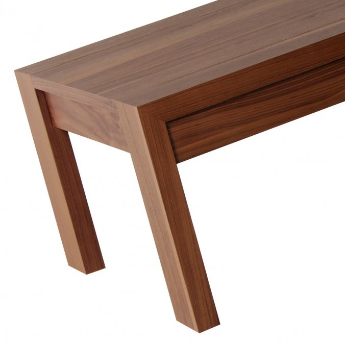 Mesa baja con cajón 95x65cm chapa de nogal