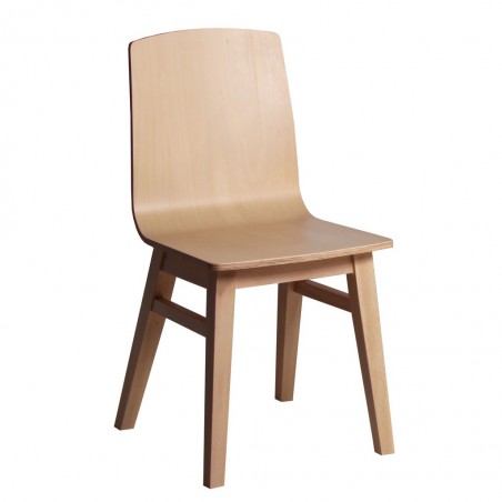 Silla estilo nórdico madera de haya maciza.