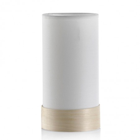 Lámpara de mesa con pantalla 13x26cm blanca