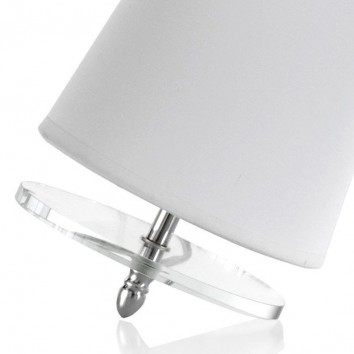Lámpara de mesa inclinada con pantalla 15x23cm blanca 2