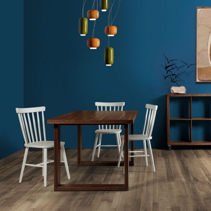 Silla vintage 47x44x85h madera de haya maciza