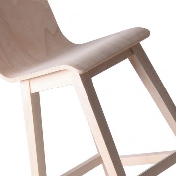 Silla alta estilo nórdico madera de haya maciza. 2