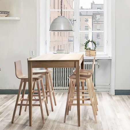 Silla alta estilo nórdico madera de haya maciza.