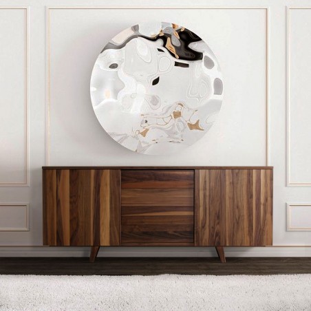 Buffet 210cm diseño contemporaneo en madera de nogal