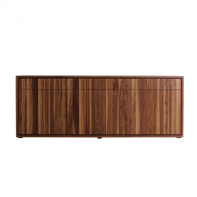 Buffet 240cm diseño contemporaneo en madera de nogal