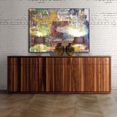Buffet 240cm diseño contemporaneo en madera de nogal