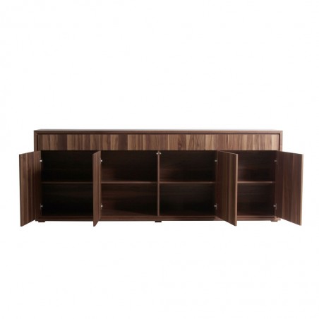 Buffet 240cm diseño contemporaneo en madera de nogal