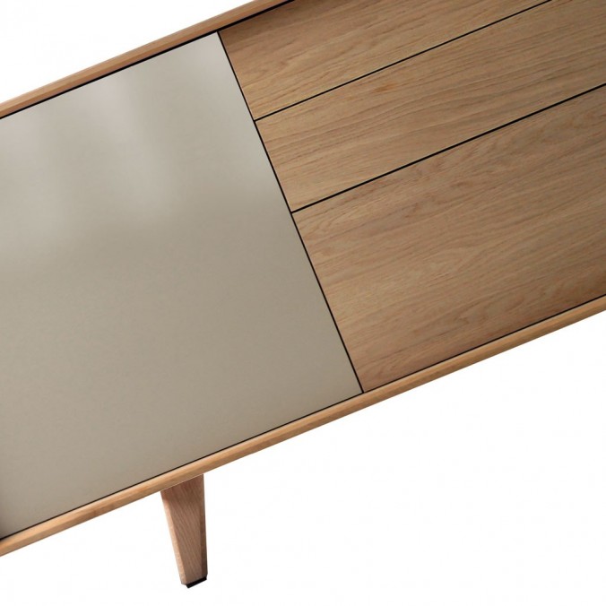 Aparador nórdico 180cm madera de roble maciza