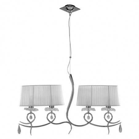 Lámpara de techo lineal 4 luces clásico romántico