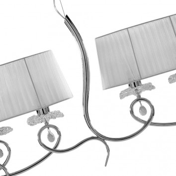 Lámpara de techo lineal 4 luces clásico romántico 2