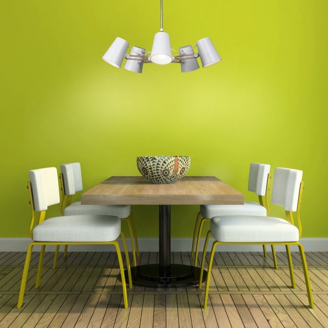 Lámpara de techo 5 luces estilo escandinavo