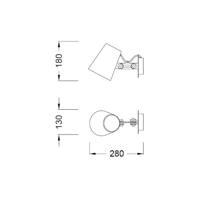 Aplique de pared orientable estilo escandinavo