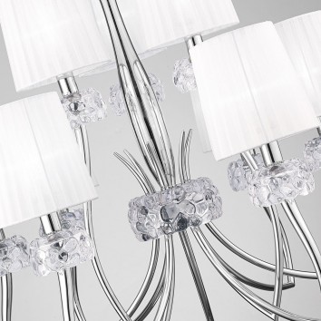 Lámpara techo 9 luces burbujas de cristal 2