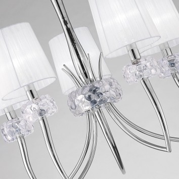 Lámpara techo 5 luces 66cm burbujas de cristal 2