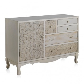 Aparador romántico 108cm madera abeto y mdf