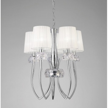 Lámpara techo 5 luces 50cm burbujas de cristal
