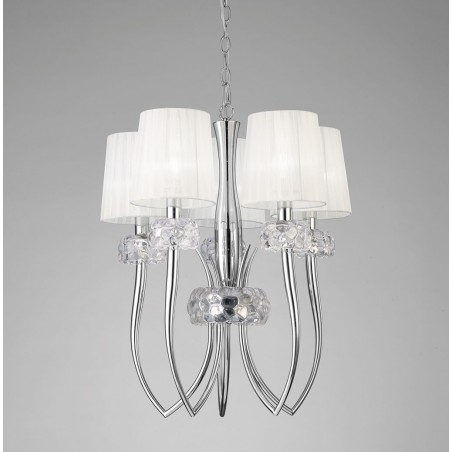 Lámpara techo 5 luces 50cm burbujas de cristal