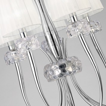 Lámpara techo 5 luces 50cm burbujas de cristal 2