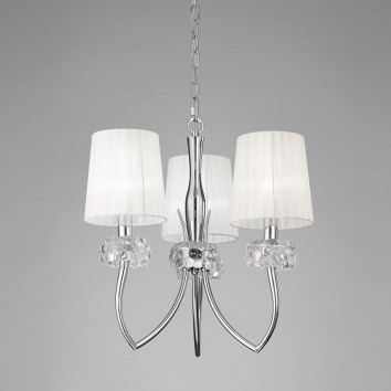 Lámpara techo 3 luces 50cm burbujas de cristal