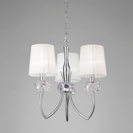 Lámpara techo 3 luces 50cm burbujas de cristal