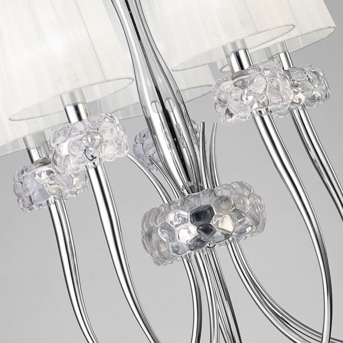 Lámpara techo 3 luces 50cm burbujas de cristal