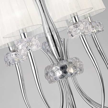 Lámpara techo 3 luces 50cm burbujas de cristal