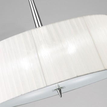 Colgante de techo  55cm pantalla organza blanca 2