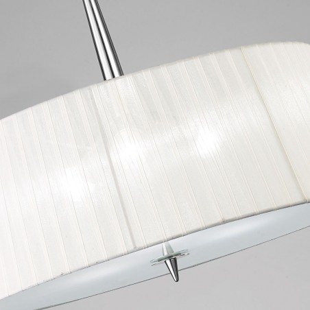 Colgante de techo  55cm pantalla organza blanca