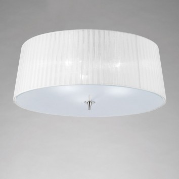 Plafón de techo 55cm pantalla organza blanca