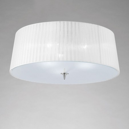 Plafón de techo 55cm pantalla organza blanca