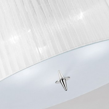 Plafón de techo 55cm pantalla organza blanca 2