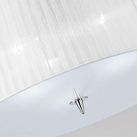 Plafón de techo 55cm pantalla organza blanca